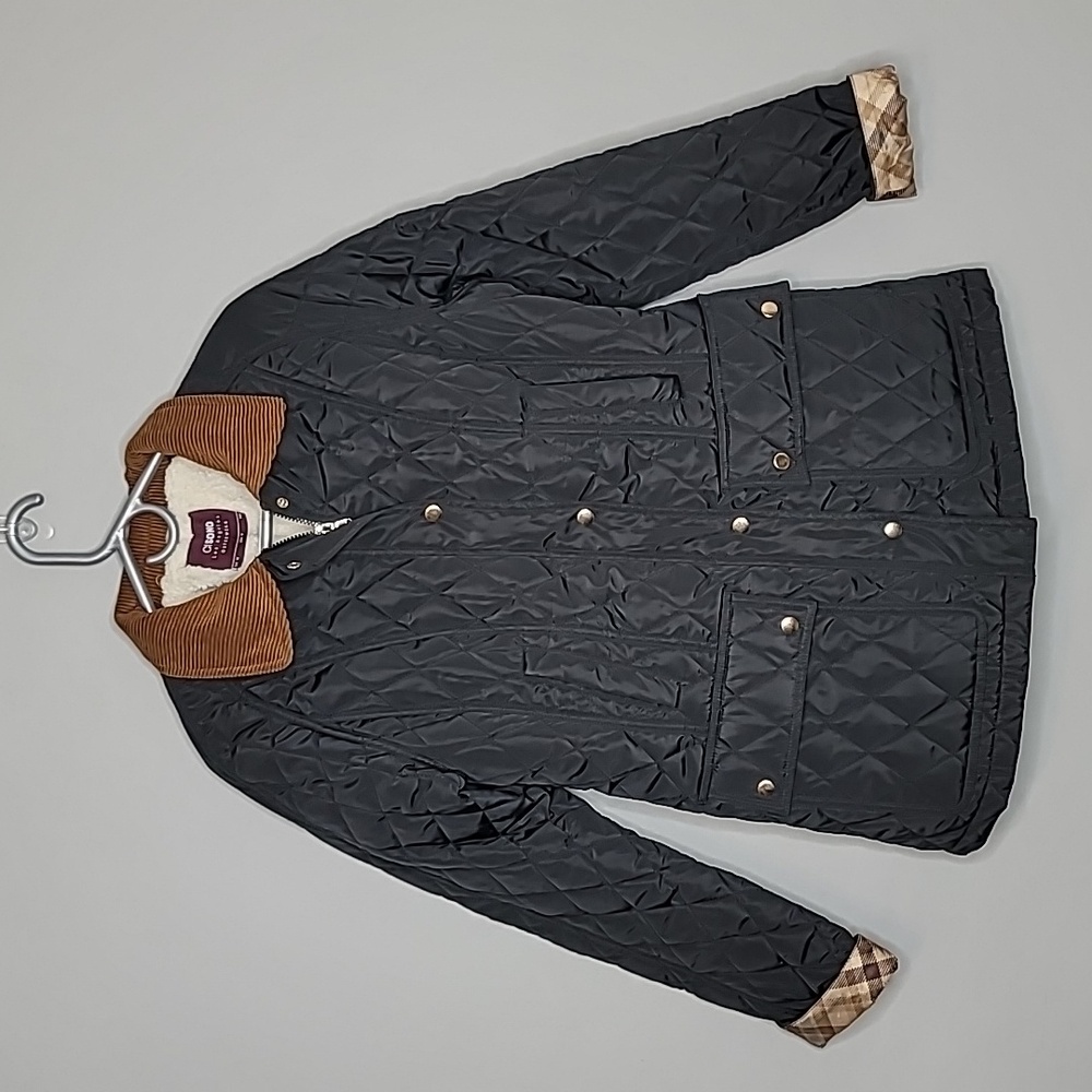 CI SONO Los Angelos outerwear US size Medium sherpa lines black quilted coat